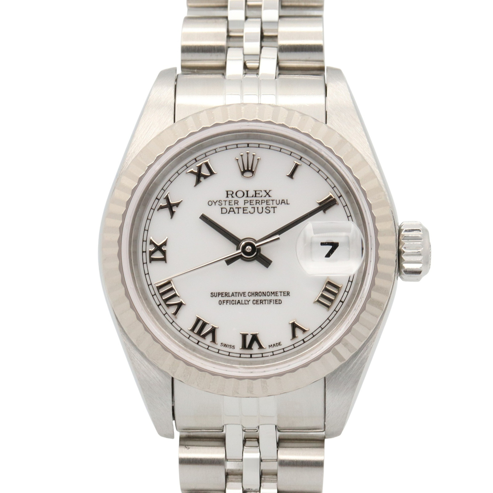 Rolex Datejust A-series watch, 18K white gold (WG) stainless steel, ladies', ...